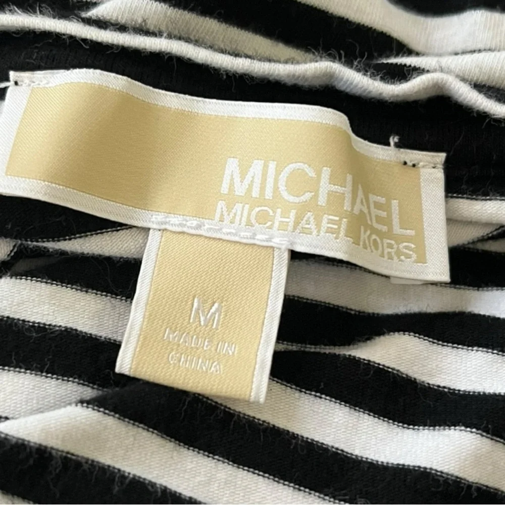 MICHAEL Michael Kors Women's Black and White‎ Striped Shift Dress Medium | EUC
